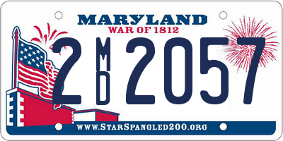 MD license plate 2MD2057