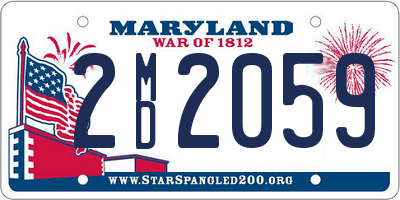 MD license plate 2MD2059