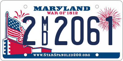 MD license plate 2MD2061