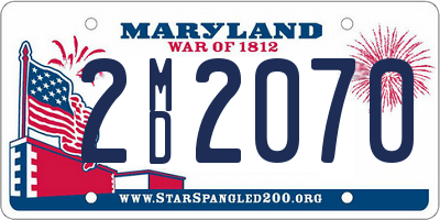 MD license plate 2MD2070