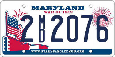 MD license plate 2MD2076