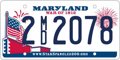 MD license plate 2MD2078