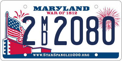 MD license plate 2MD2080