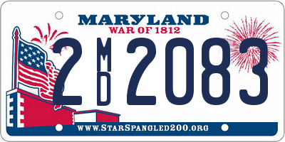 MD license plate 2MD2083