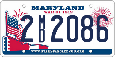 MD license plate 2MD2086