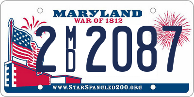 MD license plate 2MD2087