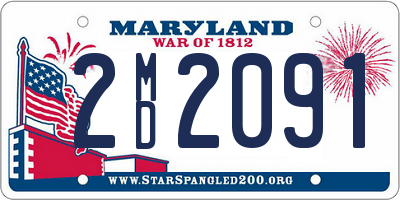 MD license plate 2MD2091