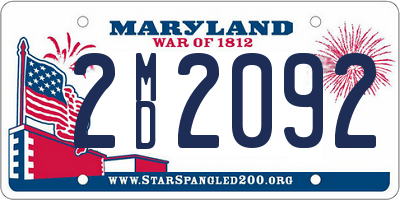 MD license plate 2MD2092