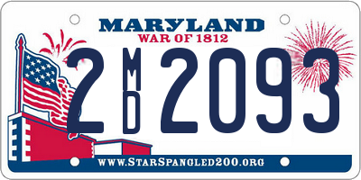 MD license plate 2MD2093