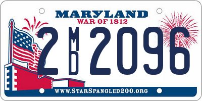 MD license plate 2MD2096