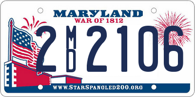 MD license plate 2MD2106