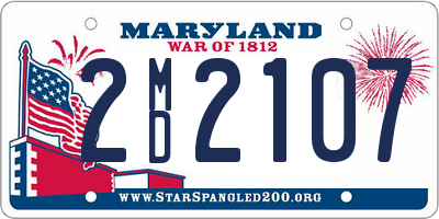 MD license plate 2MD2107