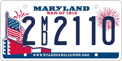 MD license plate 2MD2110