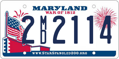 MD license plate 2MD2114