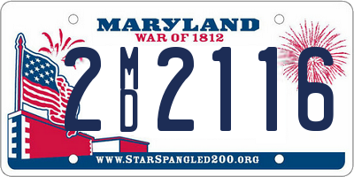 MD license plate 2MD2116