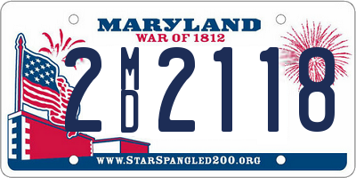 MD license plate 2MD2118