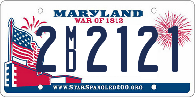 MD license plate 2MD2121