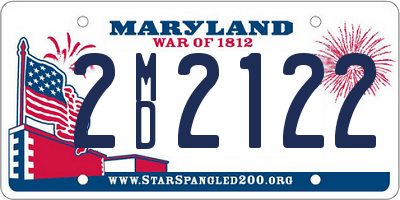 MD license plate 2MD2122