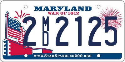 MD license plate 2MD2125