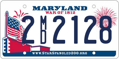 MD license plate 2MD2128