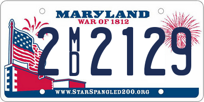 MD license plate 2MD2129