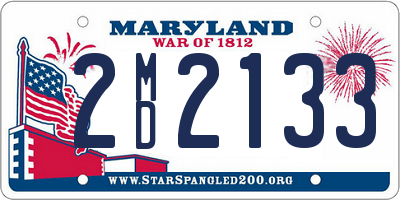 MD license plate 2MD2133