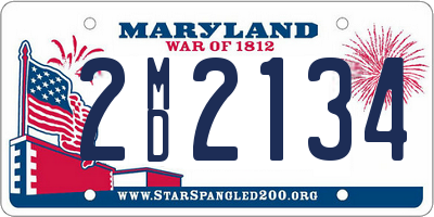 MD license plate 2MD2134