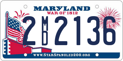 MD license plate 2MD2136