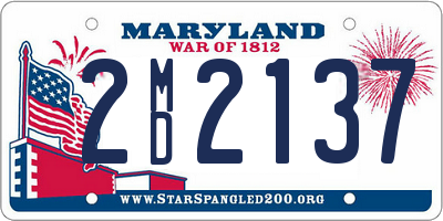 MD license plate 2MD2137