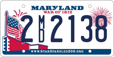 MD license plate 2MD2138