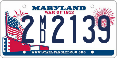 MD license plate 2MD2139