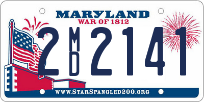 MD license plate 2MD2141