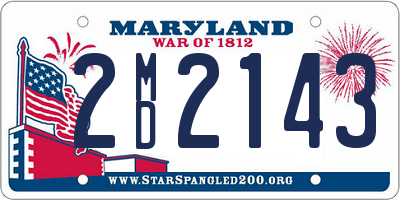 MD license plate 2MD2143