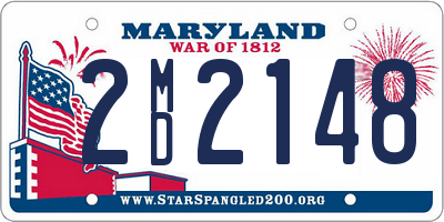 MD license plate 2MD2148