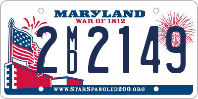 MD license plate 2MD2149