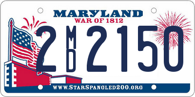 MD license plate 2MD2150