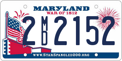 MD license plate 2MD2152