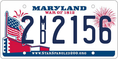 MD license plate 2MD2156