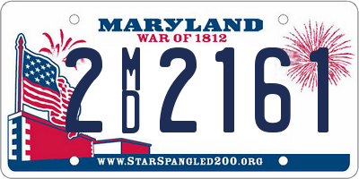 MD license plate 2MD2161