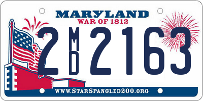 MD license plate 2MD2163