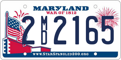 MD license plate 2MD2165