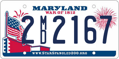 MD license plate 2MD2167