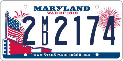 MD license plate 2MD2174