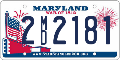 MD license plate 2MD2181