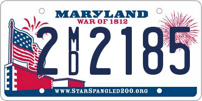 MD license plate 2MD2185