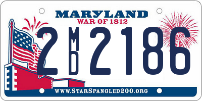 MD license plate 2MD2186