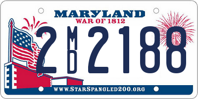MD license plate 2MD2188