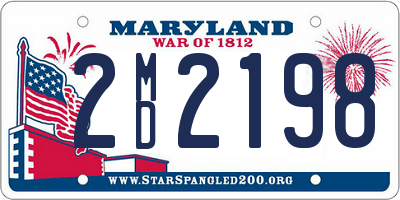 MD license plate 2MD2198