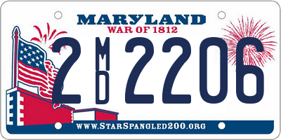 MD license plate 2MD2206