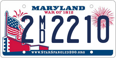 MD license plate 2MD2210